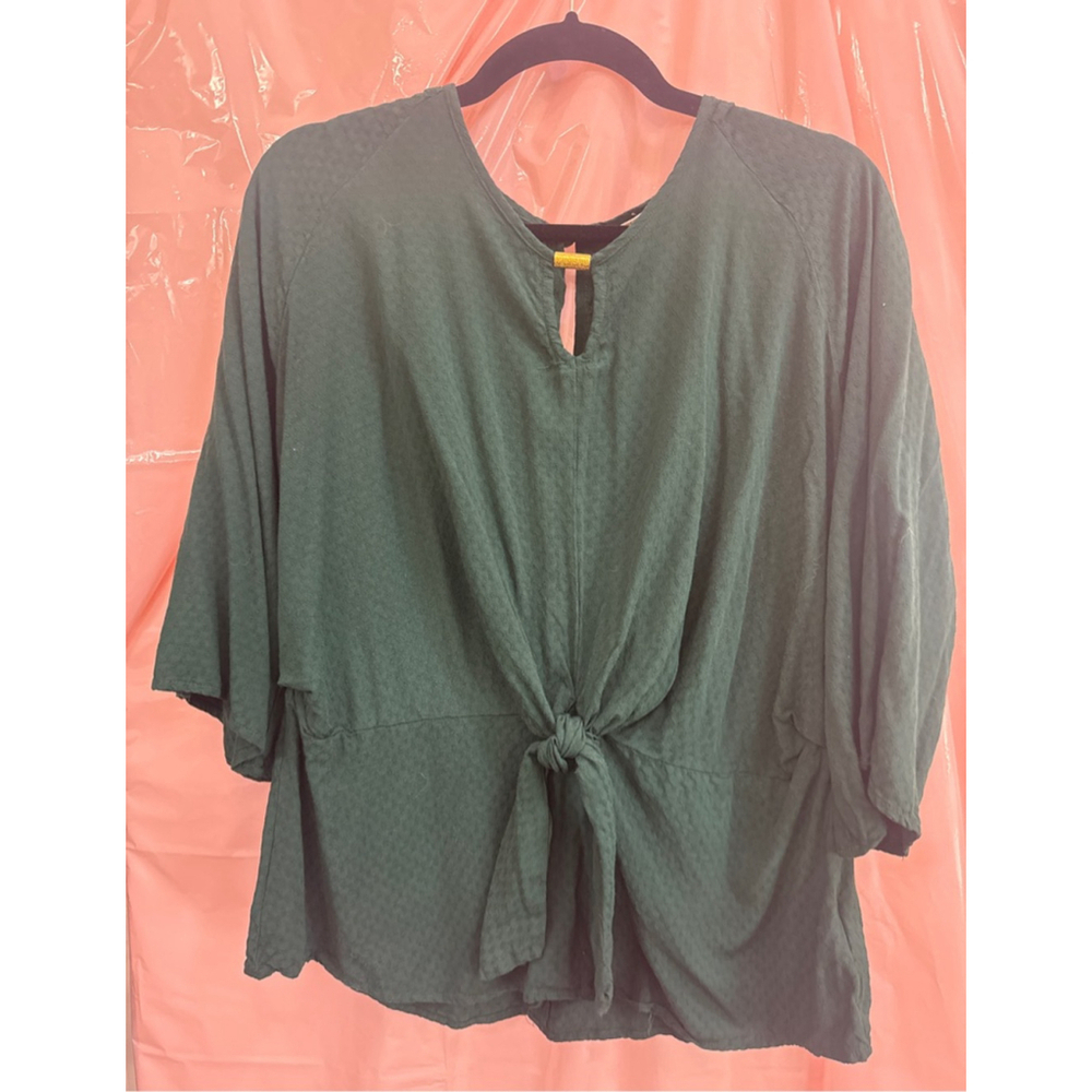 Women's Kraft Kat Tie-Front Blouse, Size XL